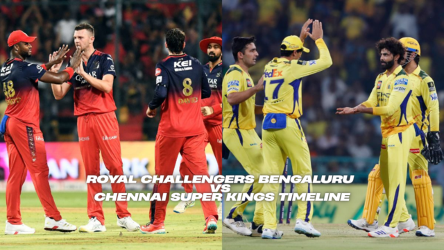 Royal Challengers Bengaluru vs Chennai Super Kings Timeline