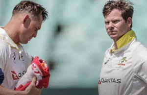 Steve Smith Forced to Miss Fielding Duties After Helmet Blow Steve Smith Forced to Miss Fielding Duties After Helmet Blow